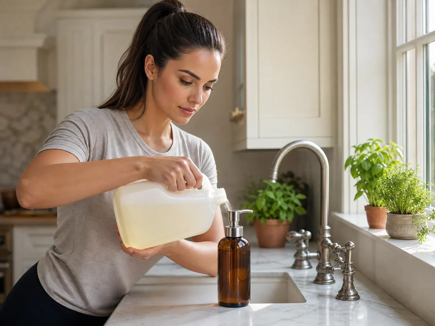 amber glass soap dispensers