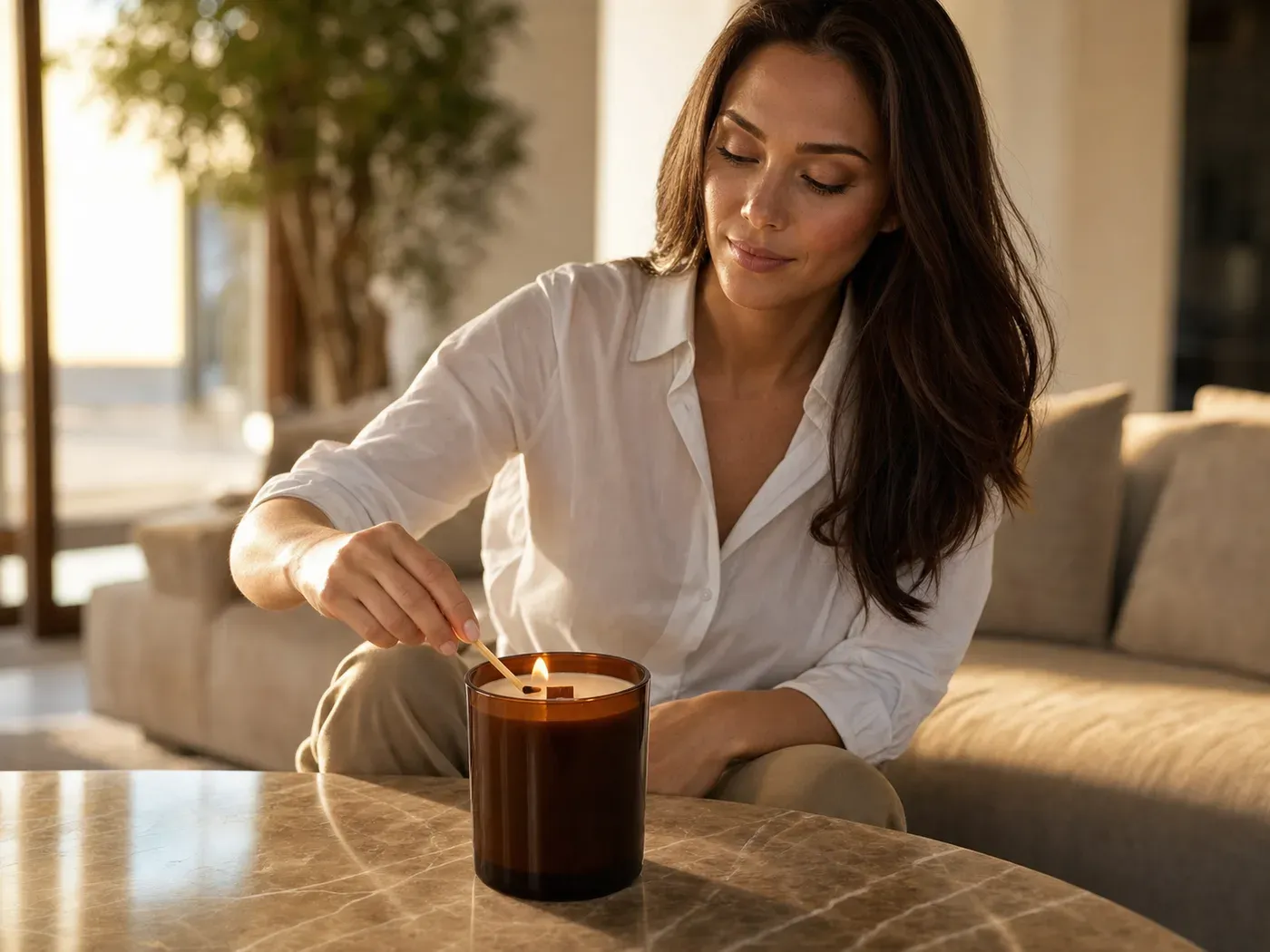 wood-wick soy candle