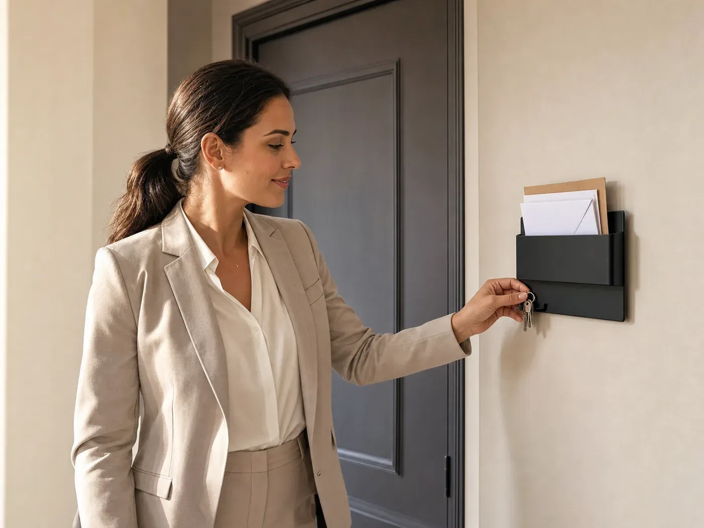 magnetic key and mail holder