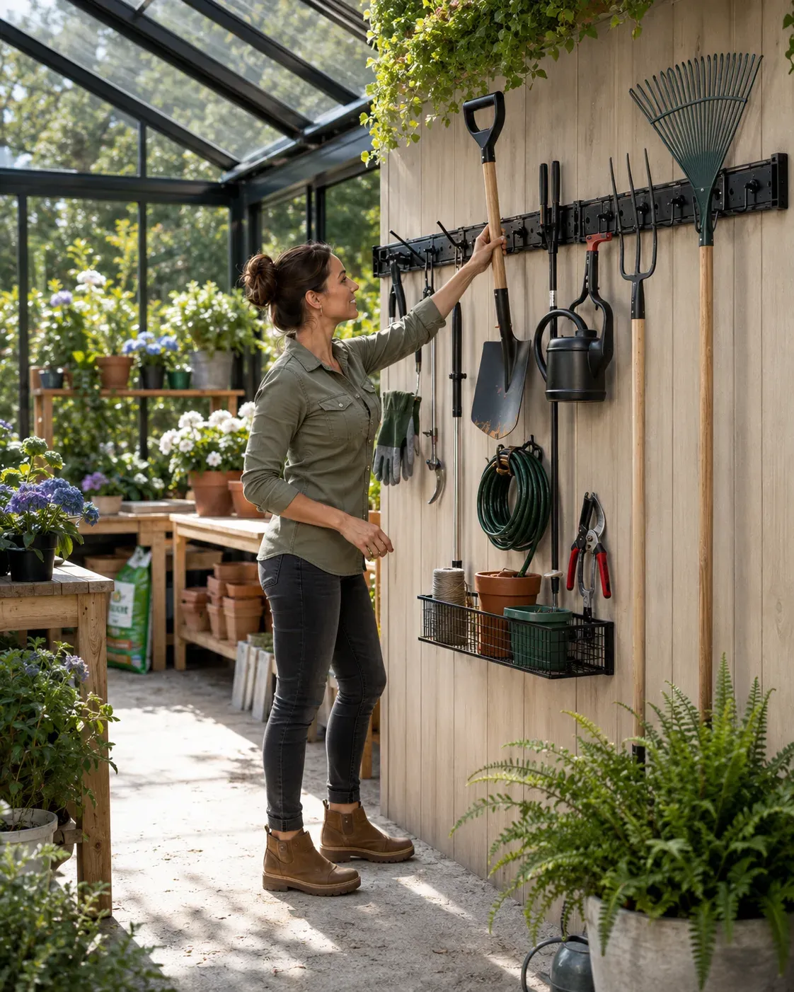 garage wall track hook system